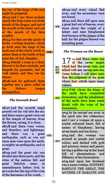 Rainbow Revelation verse order sample page